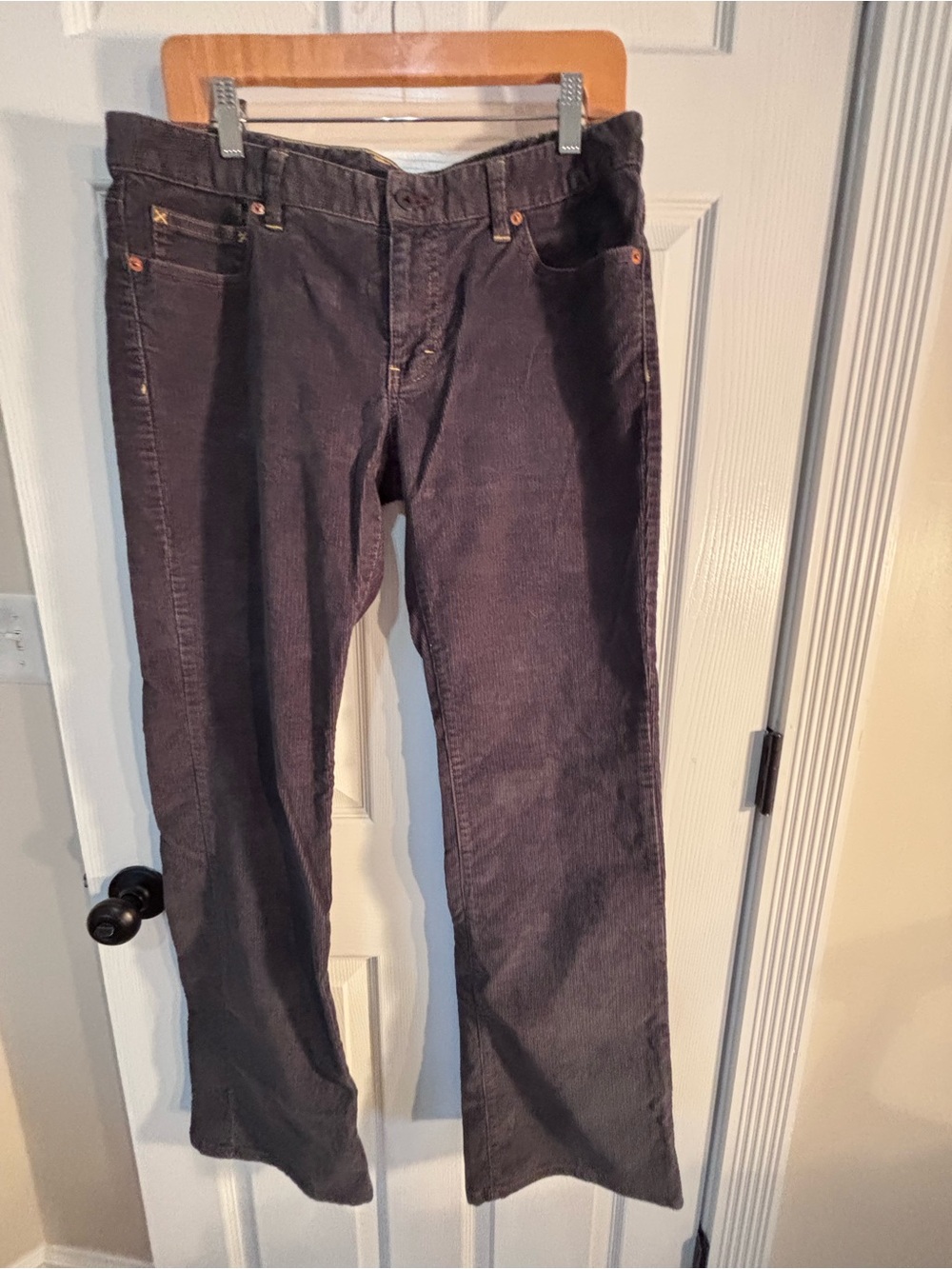 Polo by Ralph Lauren Women's Straight-Leg Corduroy Pants in Dark Gray